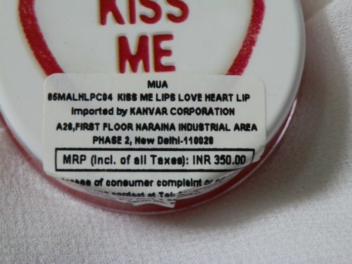 MUA Makeup Academy Love Hearts Kiss Me Lip Balm Review3