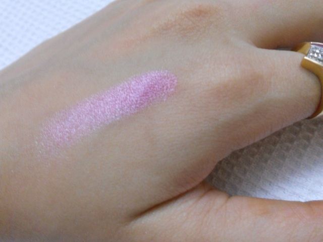 Pink frosted eyeshadow