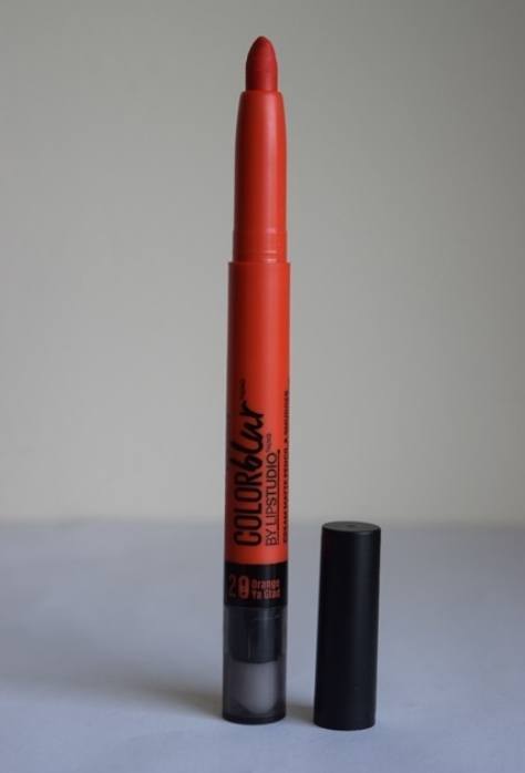 Maybelline Lip Studio Orange Ya Glad Color Blur Cream Matte Pencil and Smudger Review2