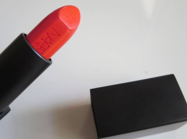 Creamy orange lipstick
