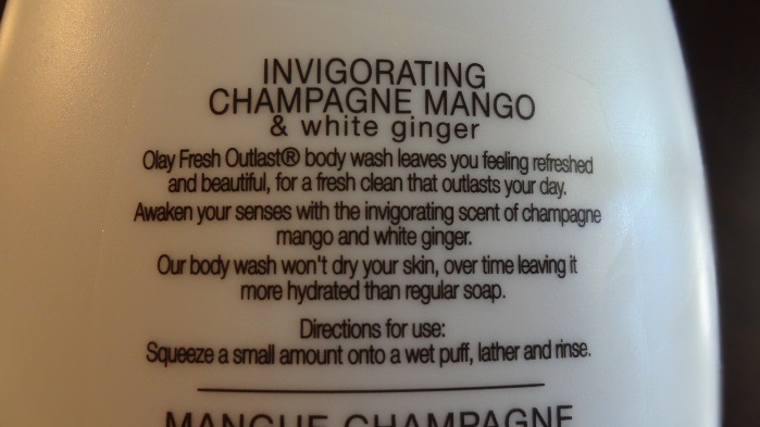 Olay Fresh Outlast Invigorating Champagne Mango and White Ginger Body Wash Review2