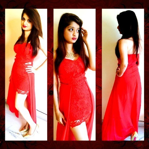 Outfit of the Day Red Bustier Evening Gown (6)