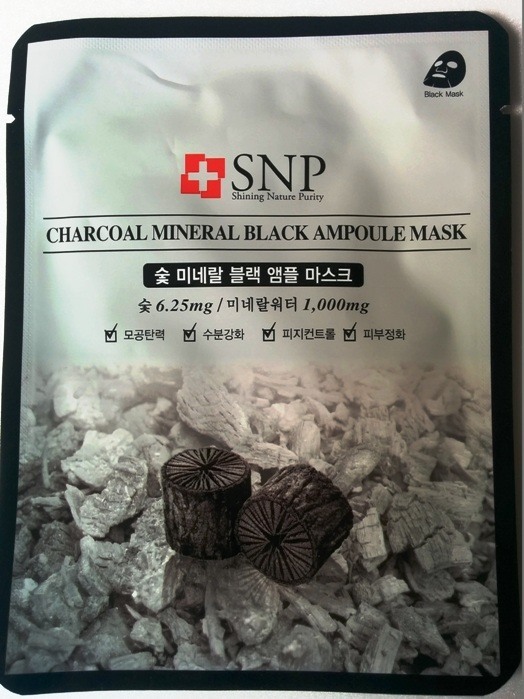SNP Charcoal Mineral Black Ampoule Mask Review