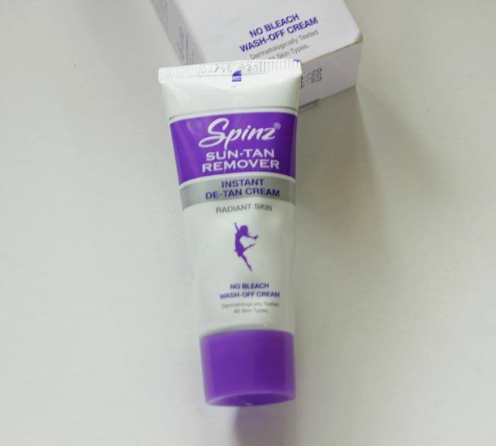 Spinz Sun-Tan Remover Instant De-Tan Cream Review5