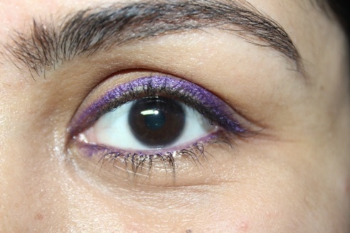 Purple eyeliner swatch