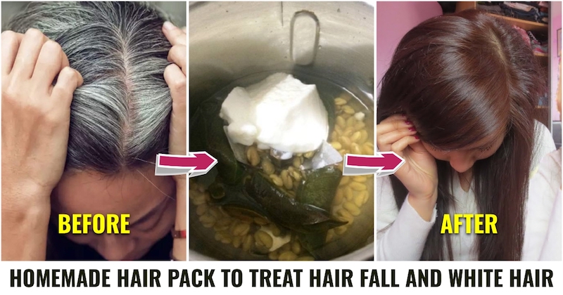 Homemade Hair Pack for Hair Fall and Premature Greying