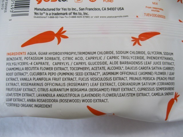 Yes To Carrots Nourishing Gentle Cleansing Wipes