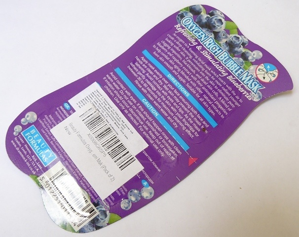 Beauty Formulas Refreshing & Stimulating Blueberries Oxygen Rich Bubble Mask 