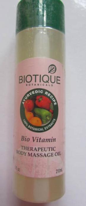 Biotique Bio Vitamin Therapeutic Body Massage Oil Review1