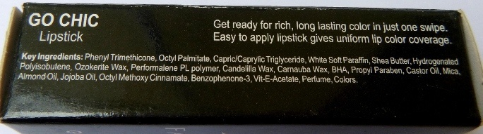 Faces go chic lipstick ingredients