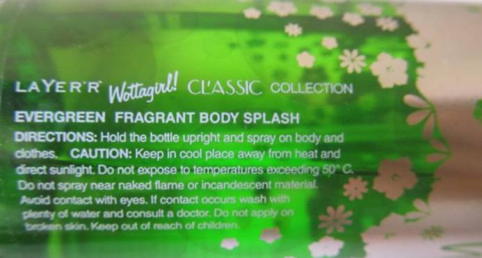 Layer’r Wottagirl Evergreen Fragrant Body Splash Review3
