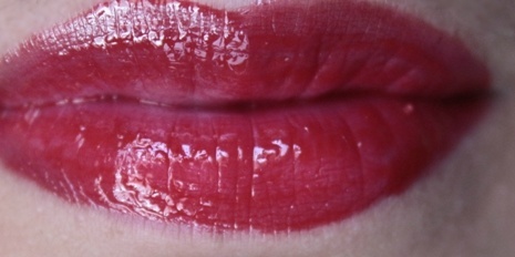 Red lip glass