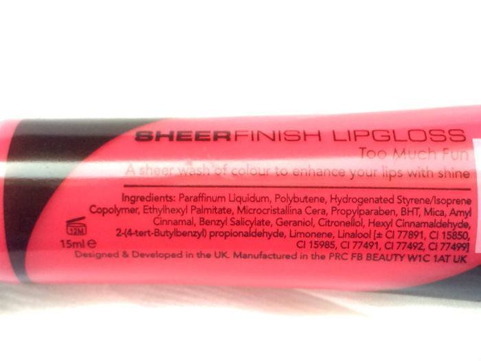 MUA Too Much Fun Sheer Lip Gloss Review6