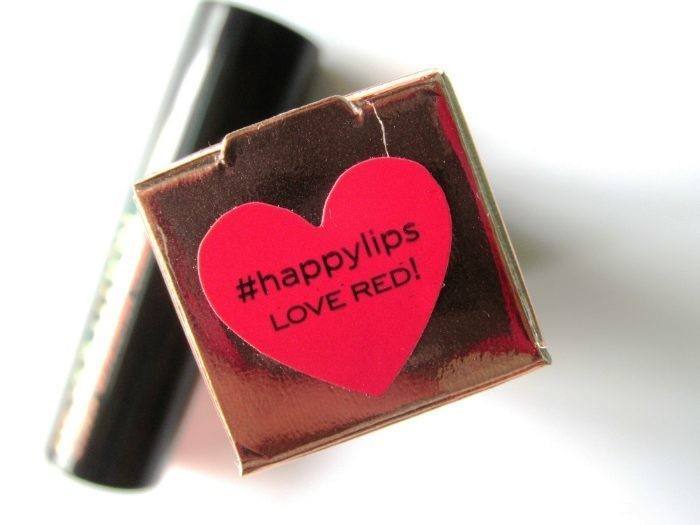 Makeup Revolution #happylips Love Red! Amazing Care Lipstick Review2