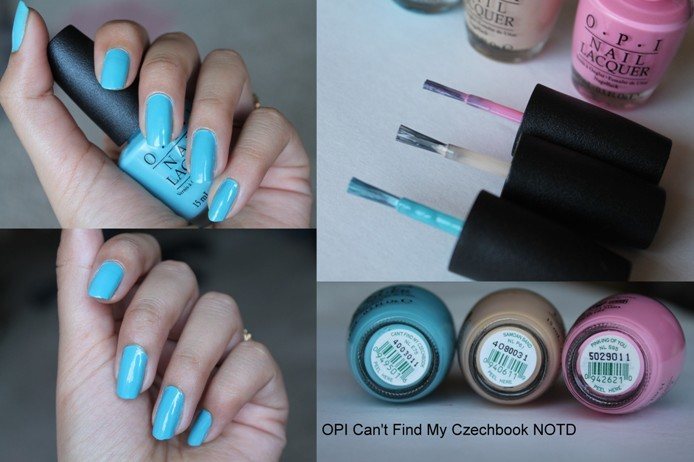 OPI Can't Find My Czechbook, Samoan Sand, Pink-ing Of You Nail Lacquer Review1
