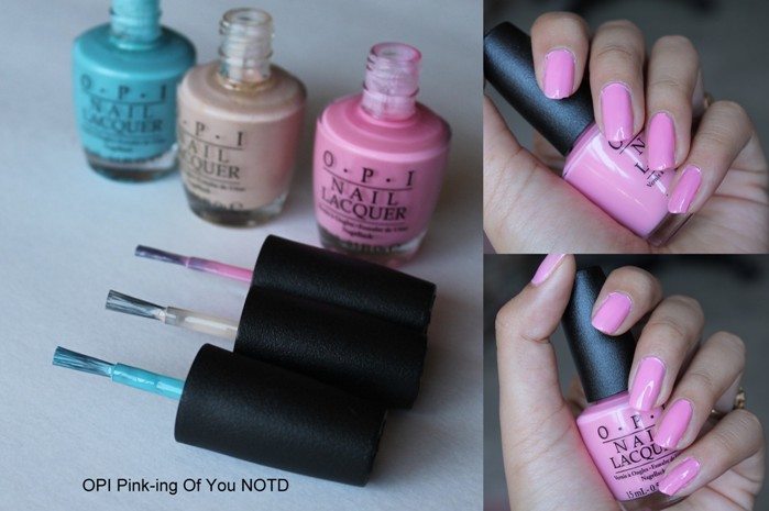 OPI Can't Find My Czechbook, Samoan Sand, Pink-ing Of You Nail Lacquer Review2