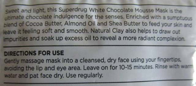 Superdrug White Chocolate Mousse Mask  (11)