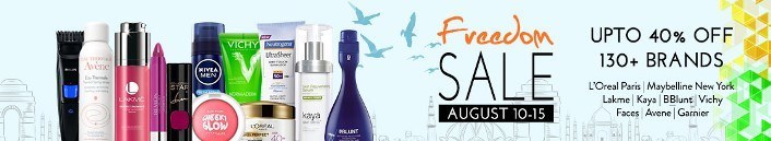 Nykaa Freedom Sale - New Brands, New Stock, New Offers @ Nykaa.com