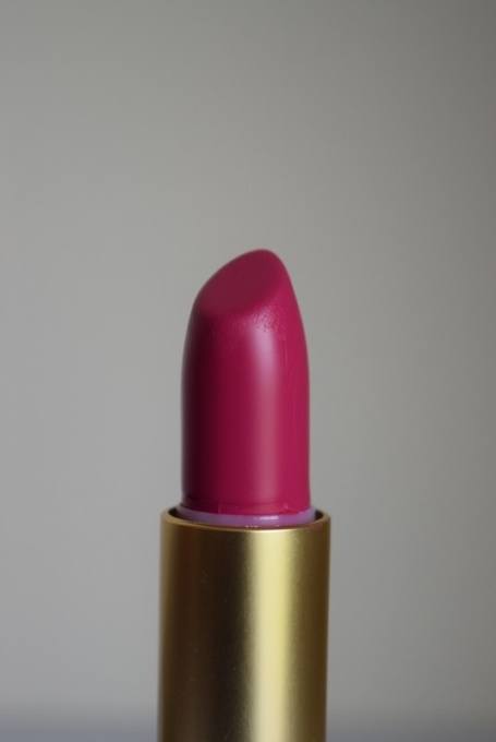 Dark pink lipstick