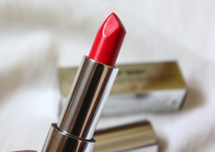 Creamy red lipstick