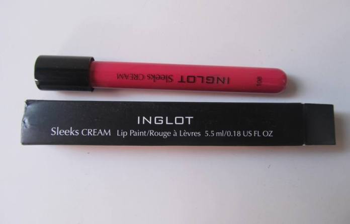 Inglot #108 Sleeks Cream Lip Paint Review1