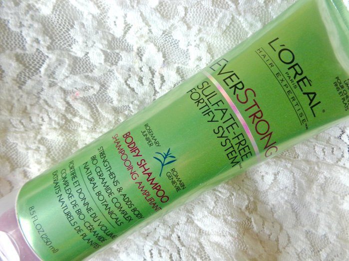 L'Oreal EverStrong Sulfate-Free Fortify System Bodify Shampoo Review1