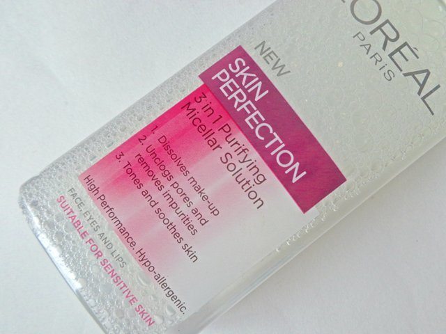 L'Oreal Paris Skin Perfection 3 in 1 Purifying Micellar Solution 4