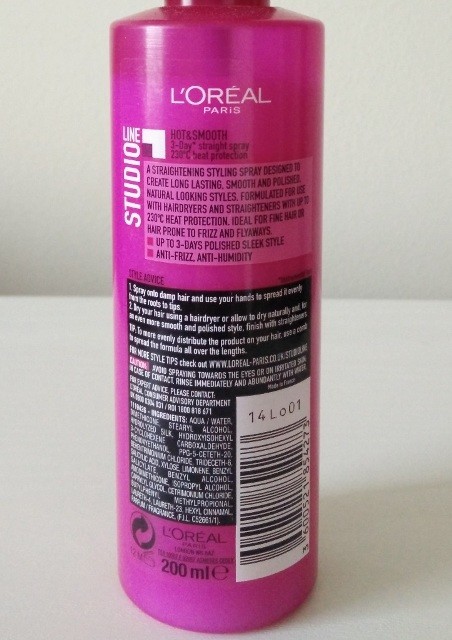 L'Oreal Studio Line Hot and Smooth Straight Spray 2