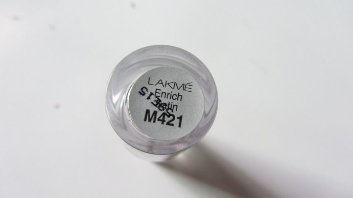 Lakme M421 Enrich Satin Lipstick Review6