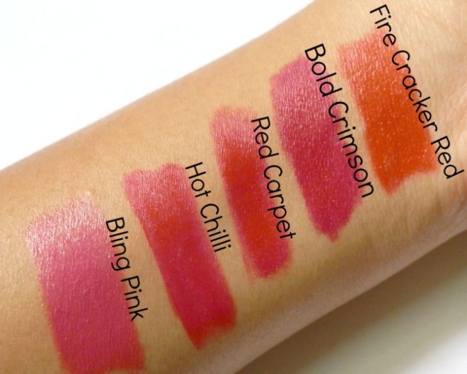 Maybelline lipstick swatches