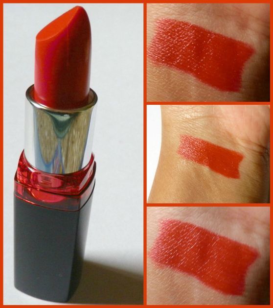Maybelline M202 Firecracker Red Color Show Lipstick Review10