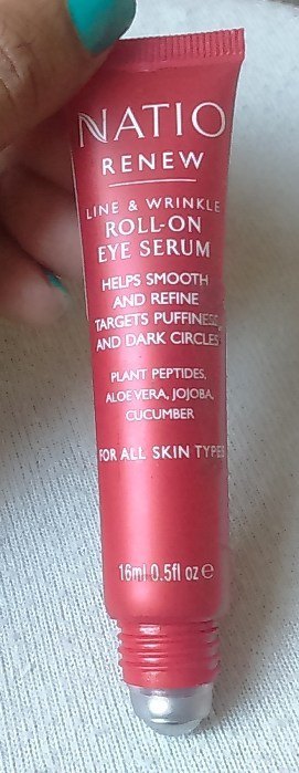 Natio Line and Wrinkle Renew Roll-On Eye Serum Review2
