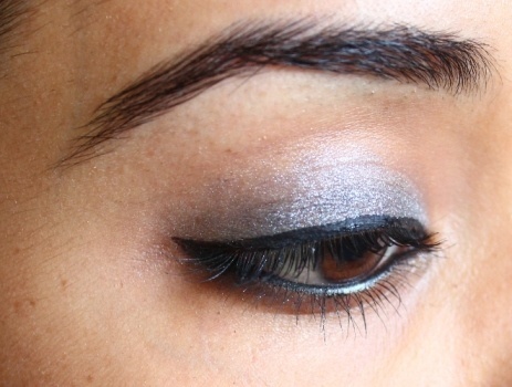 Silver eyeshadow