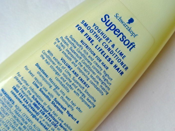 Schwarzkopf Supersoft Yoghurt and Lime Smoothie Conditioner Review4