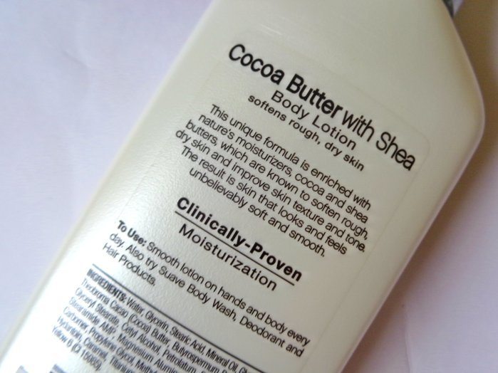 Suave Cocoa Butter with Shea Body Lotion Review2