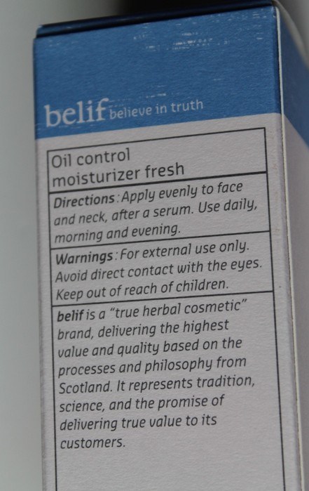 Belif Oil Control Moisturizer Fresh Review9