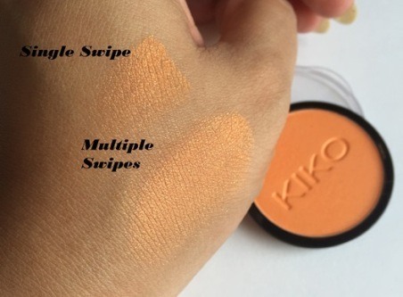 KIKO #206 Sparkling Orange Infinity Eyeshadow Review7