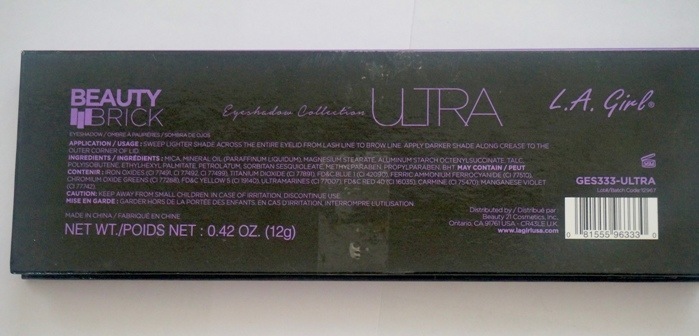 L.A. Girl Ultra Beauty Brick Eyeshadow Collection Review10
