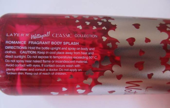 Layer’r Wottagirl Classic Collection Romance Fragrant Body Splash Review2