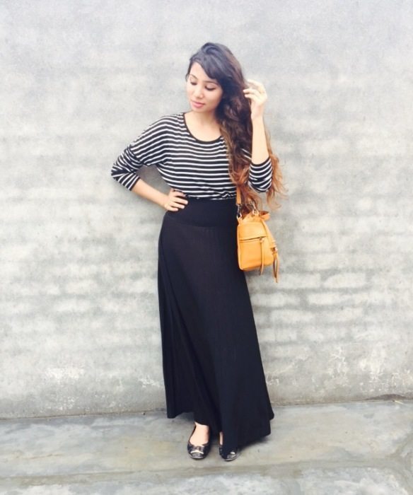 Outfit of the Day: Long Black Skirt