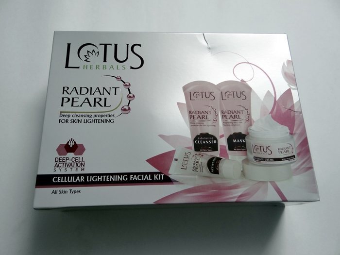Lotus Herbals Radiant Pearl Cellular Lightening Facial Kit