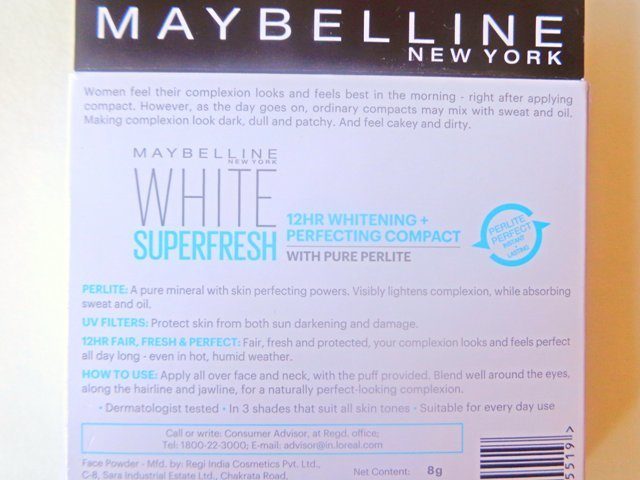 Maybelline White Superfresh 12HR Whitening + Perfecting Compact 2