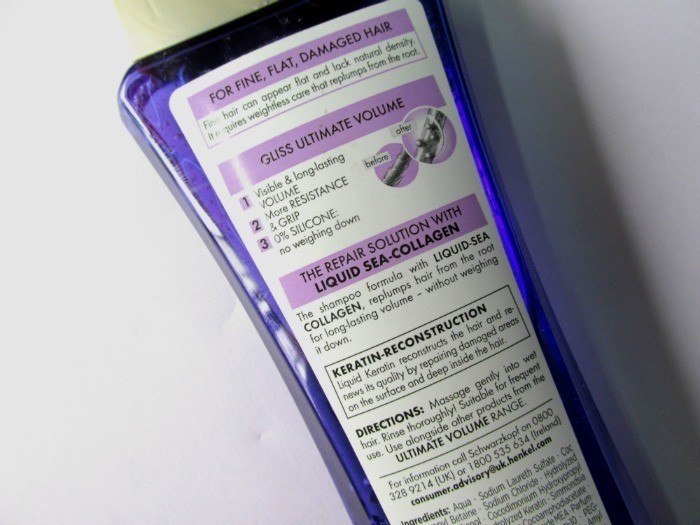 Schwarzkopf Gliss Hair Repair Ultimate Volume Shampoo Review5