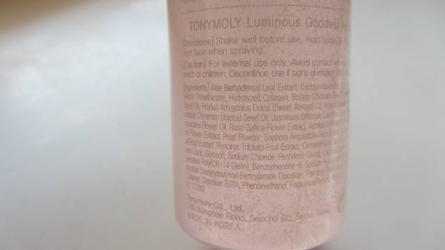 Tony Moly Luminous Goddess Aura Makeup Mist