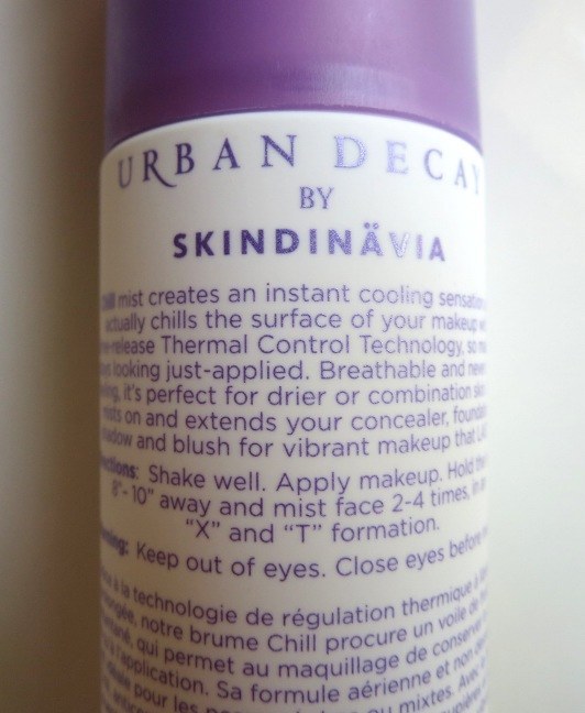 Diligence Optimistisk kobber Urban Decay Chill Makeup Setting Spray Review
