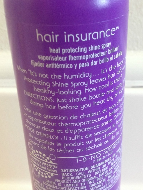 Aussie Hair Insurance Heat Protectant Shine Spray product description