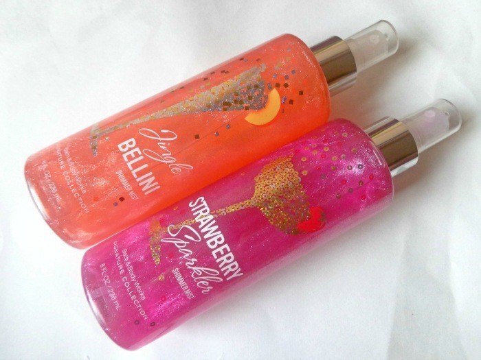 Bath and Body Works Jingle Bellini Shimmer Mist Review comparison