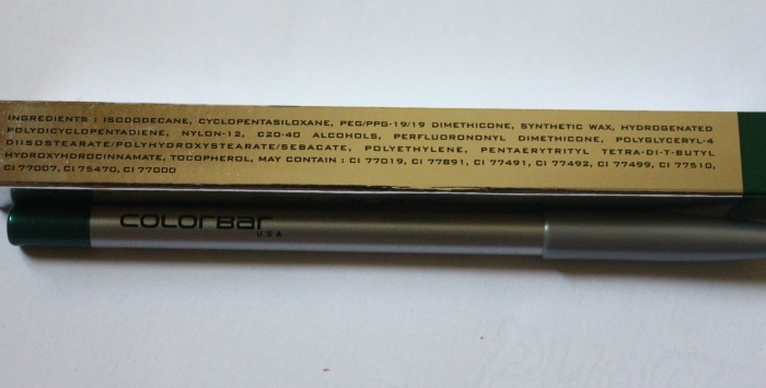 Colorbar Emerald Green I-Glide Eye Pencil Review + EOTD ingredients