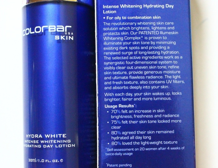 Colorbar Hydra White Intense Whitening Hydrating Day Lotion product description