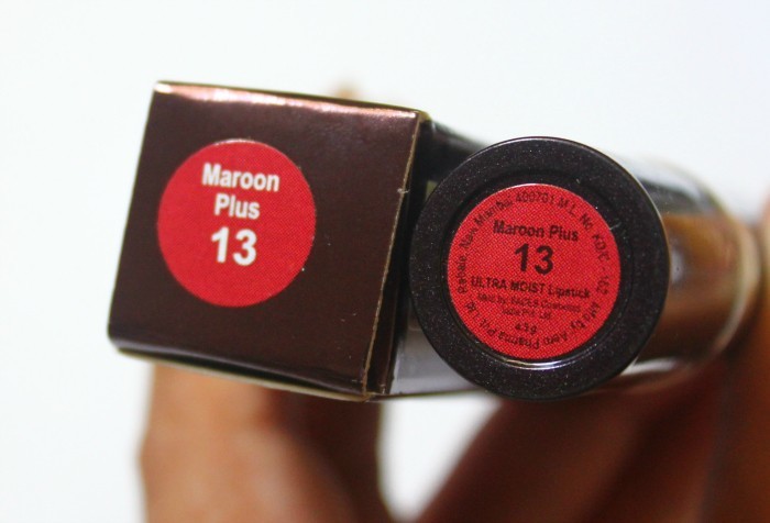 Faces Maroon Plus Ultra Moist Lipstick Review packaging